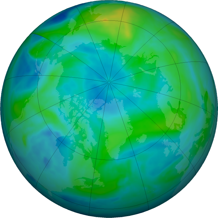 Arctic ozone map for 17 September 2019